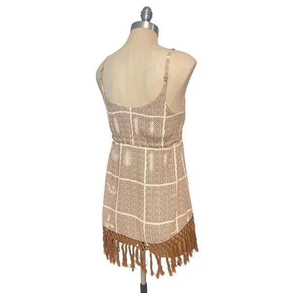 Cabi Tan Cabana Cover-Up Tassel Tank Blouse Sleeveless Style # 846 Small - Picture 4 of 6